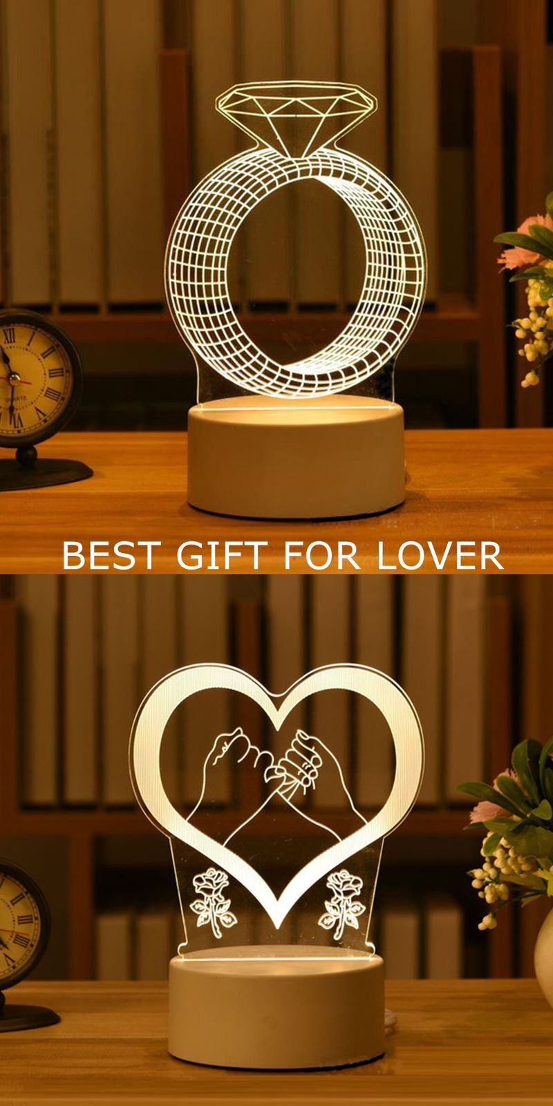 Personalized 3D illusion Led lamp anniversary